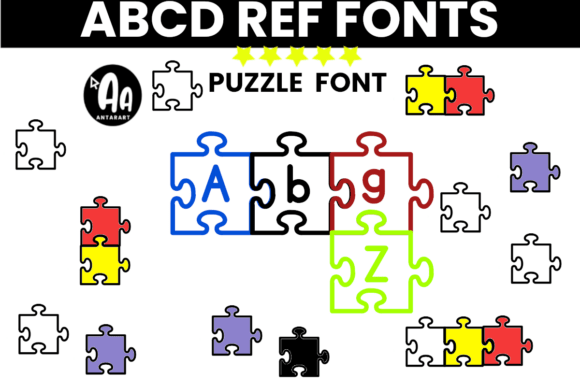 Alphabet Puzzle: A Charming Font for Creative Makers