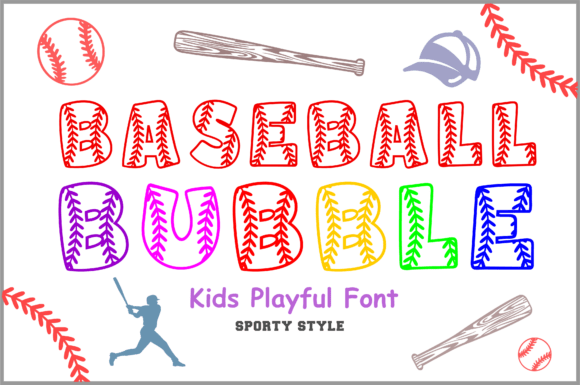 Baseball Bubble Font for Sporty Editorial Design