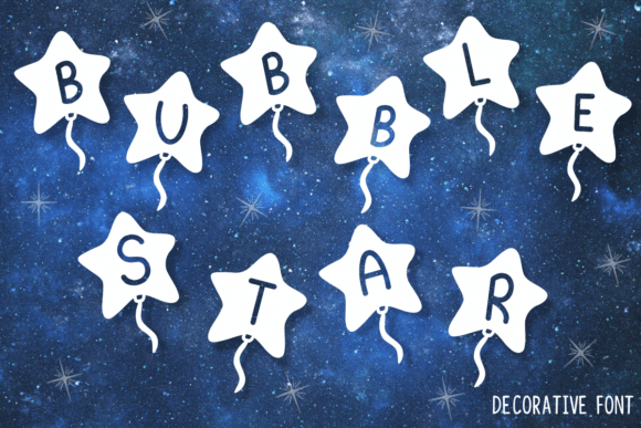 Bubble Star Font: Cute Dingbats for Editorial Design