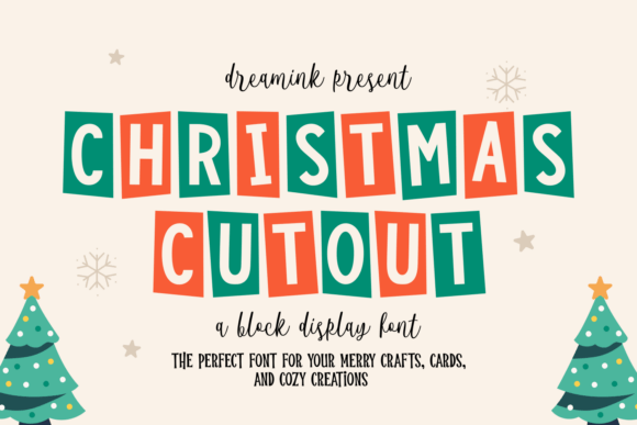 Christmas Cutout Font for Festive Editorial Design