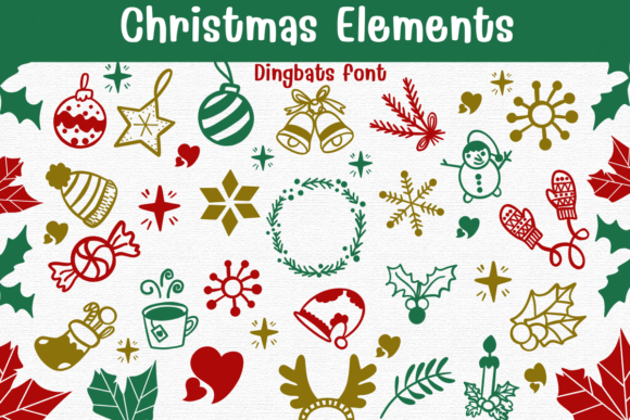 Christmas Elements Font Review for Festive Campaign Design