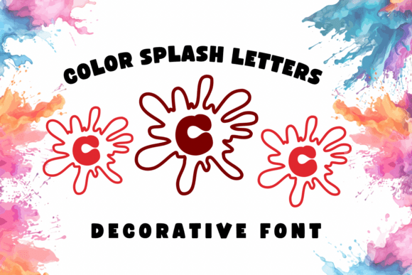 Color Splash Letters Font for Creative Craft Projects