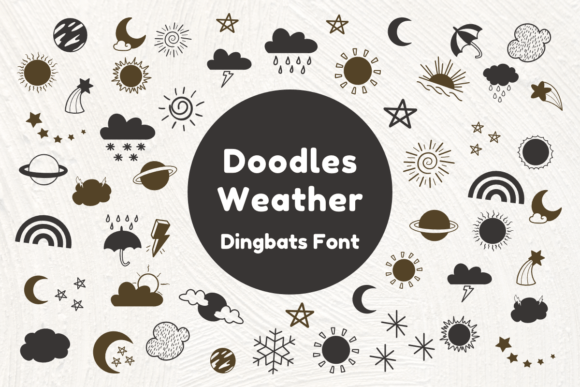 Doodles Weather Font for Editorial Design and Creative Layouts