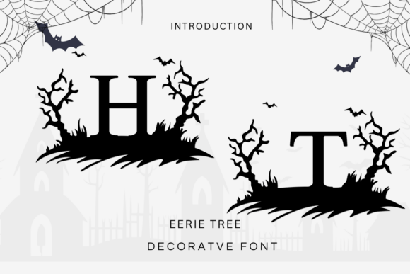 Eerie Tree Font for Handmade Labels and Seasonal Decor