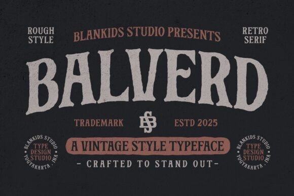 Enhance Your Brand with Balverd, a Vintage Serif Font