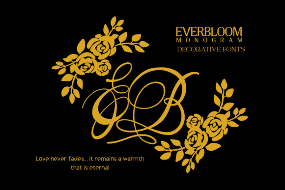 Everbloom Monogram Font for Romantic Campaign Visuals
