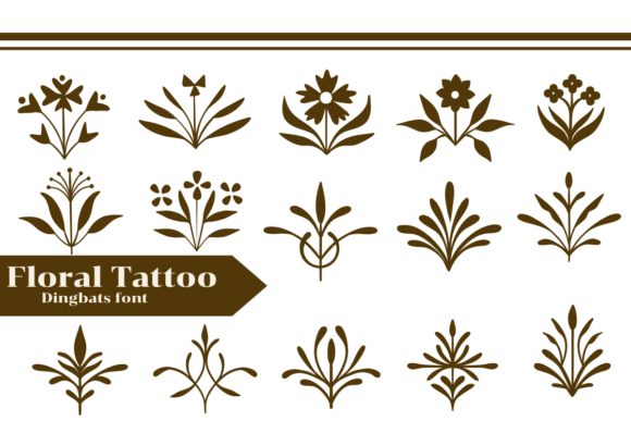 Floral Tattoo: A Charming Font for Elegant Editorial Design