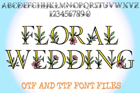 Floral Wedding: A Beautifully Detailed Decorative Serif Font