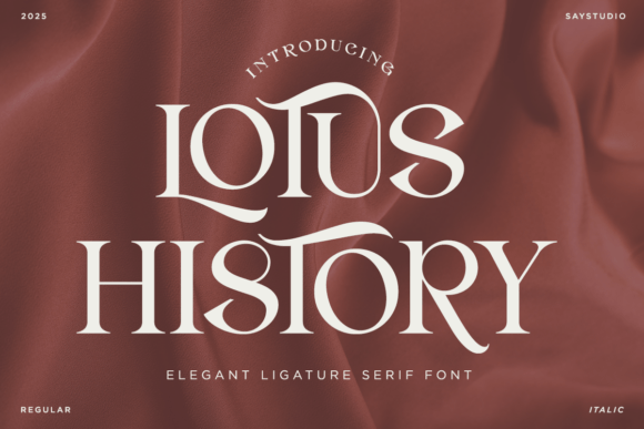 Lotus History Font: Elegant Serif for Digital Branding