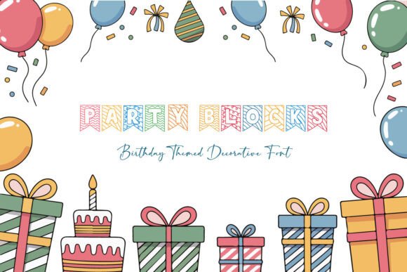 Party Blocks Typeface for Festive Editorial Design