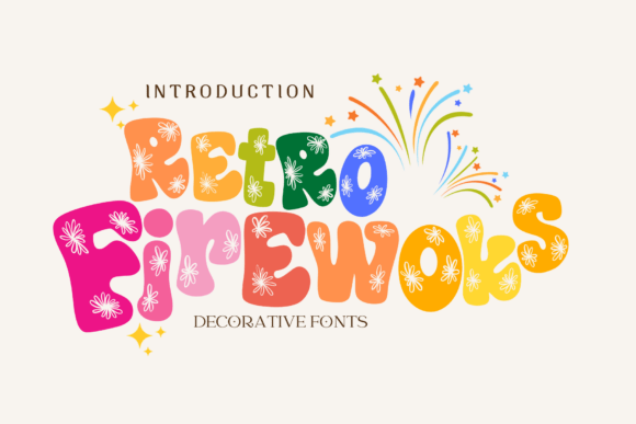 Retro Firewoks: A Festive Font for Creative Branding