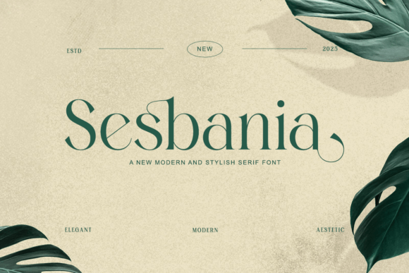 Sesbania Font: Modern Minimal Serif for Digital Branding