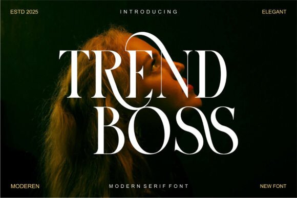 Trendboss Serif Font for Handmade Products and Branding