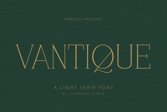Vantique Font Review: A Light Serif for Elegant Branding