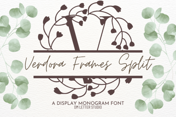 Verdora Frames Split Monogram Font for Small Business Branding