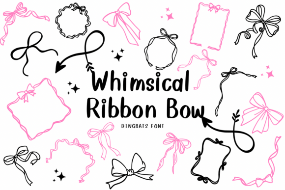 Whimsical Ribbon Bow Font for Cute Campaign Graphics