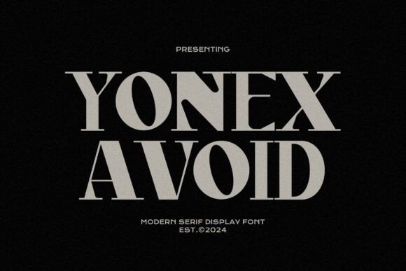 Yonex Avoid Font: Bold Serif Typography for Digital Campaigns